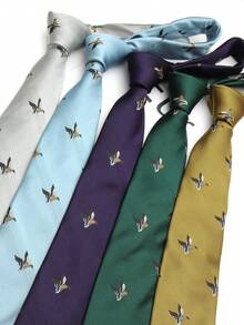 1 chiếc cà vạt in hình động vật unisex, phù hợp cho các dịp thường ngày, dạo phố, dự tiệc và công sở. - Nhiều màu - Xem 1