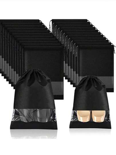 10pcs Shoe Storage Bag Portable Travel Toiletries Drawstring Bag