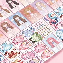 Bộ sưu tập 20 trang nhãn dán quần áo, nhãn dán hoạt hình, nhãn dán yên tĩnh, nhãn dán trò chơi, quà tặng tiệc tùng. - Nhiều màu - Xem 8