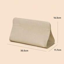 Bolsa Organizadora de Herramientas de Peluquería de Cuero PU, Bolsa de Almacenamiento para Plancha y Rizador de Cabello, Secador de Pelo para Uso en Casa y Salón - Beis - Ver 8