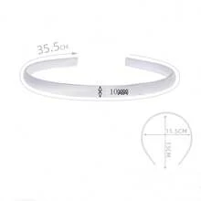 1cm White Plastic Simple Headband - White - View 2