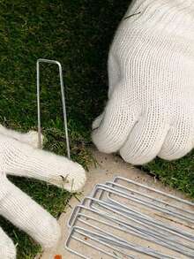 10/20/30/50/100pcs U-Shaped Garden Stakes, Heavy Duty Metal Landscape Fabric Ties, For Securing Barriers, Ground Coverings, Fences And Artificial Turf - Great For Gardening And Landscaping Projects! Gardening Tools - A - View 1