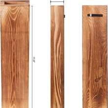 1 قطعة/2 قطعة مزهرية خشبية عتيقة للحائط، حاوية نباتات داخلية للحائط، حامل مزهرية للزهور المجففة معلقة، ديكور حائط منزلي ريفي حديث، مناسبة للنباتات الداخلية، مزهرية معلقة لغرفة المعيشة، ديكور حائط الحمام - لون مشمشي - مشاهدة 7