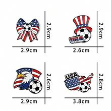 1 chiếc ghim cài áo hình cờ Mỹ sáng tạo, huy hiệu bóng đá, bản đồ Mỹ, đại bàng, nơ bướm, ghim cài áo bóng đá, huy hiệu đeo ba lô cho nam, trang sức dành cho người hâm mộ thể thao, quà tặng. - Nhiều màu - Xem 2