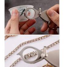 20X High Definition Magnifier To Enhance Your Vision, Sturdy Gold Metal Structure, Perfect For Reading And Exploring Nature, Essential Accessory For School And Office, Portable Folding Keychain Magnifier, Steady Magnification - Keychain Magnifying Glass - View 4