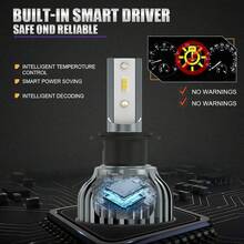 Heyword 150000lm 450W 1860 CSP chip 3000k/4300k/6000k/8000k faro LED para coche h4 h7 h1 faros LED 9005 H7 h11 luz led - 4300k - Ver 4