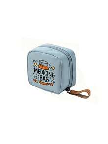 Portable Mini Medicine Pouch With "Medicine Pouch" And Pill Pattern, Medicine Storage Bag, Compact Pill Organizer Box And First Aid Kit | Suitable For Daily Use, Outdoor Activities, Dormitory Portable Medicine Storage | Multi-Functional Fabric Emergency Kit, Suitable For Health-Conscious Use Anytime, Anywhere, Suitable For Travel, Outdoor Activities, Birthday Gifts, Holiday Souvenirs, Back To School Gifts, Graduation Gifts - Multicolor - View 12