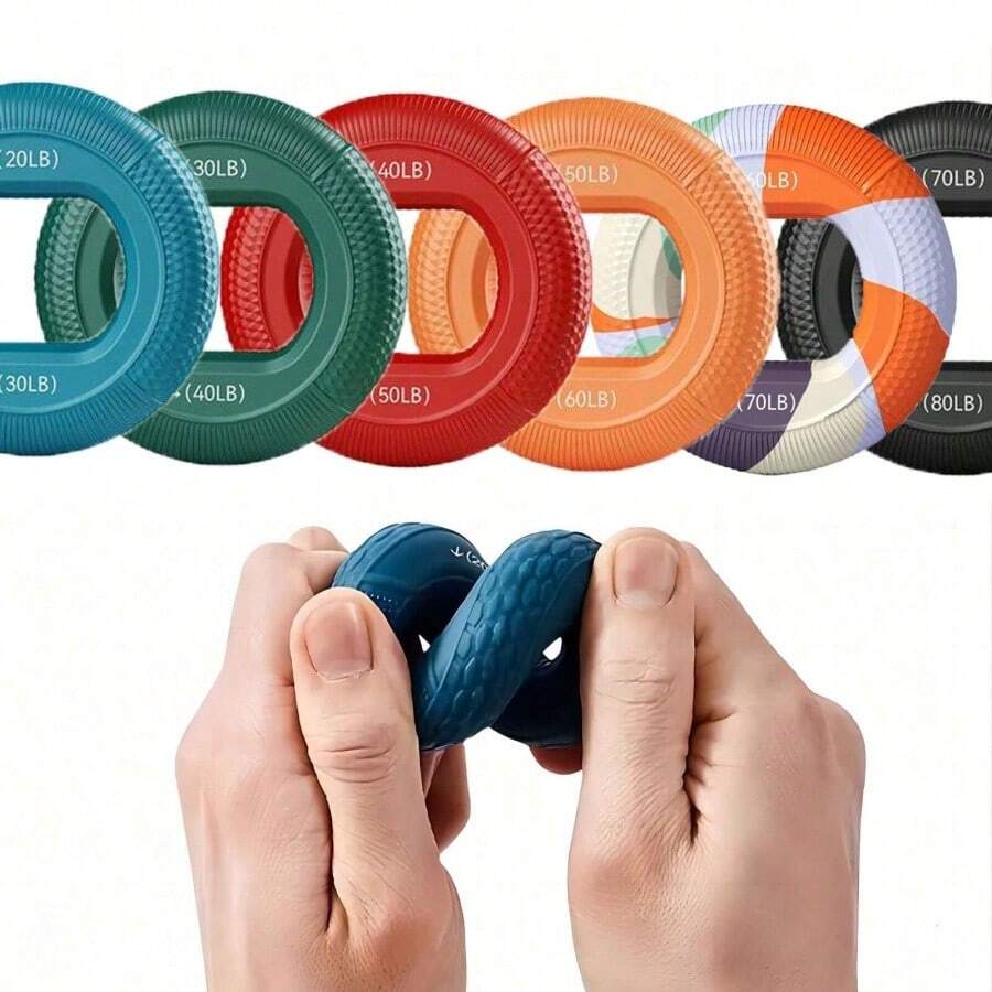 Dụng cụ tập luyện sức mạnh ngón tay bằng silicon, thiết bị tập luyện cơ cổ tay và ngón tay, dụng cụ tập luyện lực nắm tay, dụng cụ tập luyện sức mạnh bàn tay, dụng cụ tập luyện cẳng tay, dụng cụ bóp tay bằng silicon. - Nhiều màu - Xem 1
