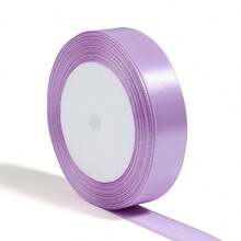 25 Yards/Roll Lavender Satin Ribbon, Solid Shiny Fabric, Suitable For DIY Wedding Invitations, Bridal Bouquets, Gift Wrapping, Party Decorations, Sewing Crafts, Bridal Bouquet Accessories, Wedding Decorations - Mauve Purple - View 11