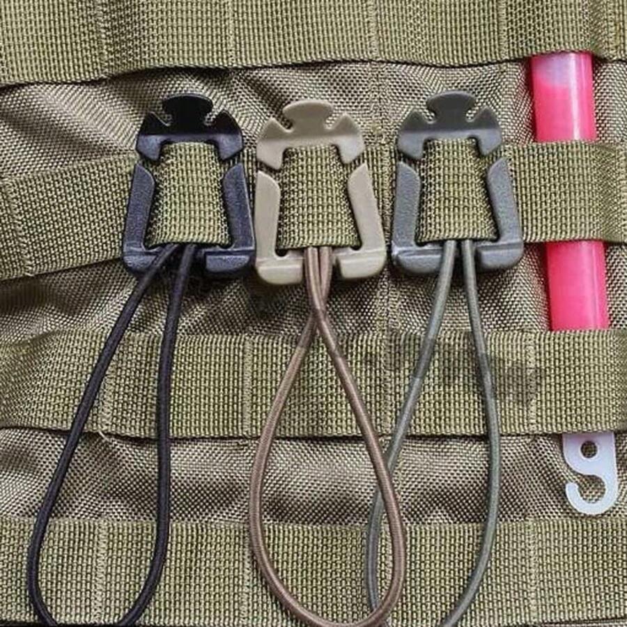 1 Piece Tactical Backpack Hook Set, Mixed-Color Nylon EDC Gear, Quick-Release Carabiner For Survival Tools, With Camping Bag Accessories - 1 Random Item - View 1
