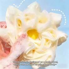 1/2 miếng bọt biển tắm hình kem dễ thương không thể tháo rời, hình hoa tắm, dụng cụ chà rửa khi tắm, quả cầu tạo bọt. - A - Xem 4