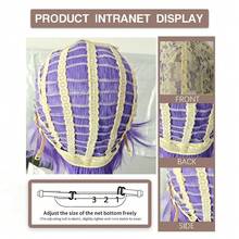 Ombre Gradual Purple Men Synthetic Short Straight Wigs Middle Part Anime Game Cosplay Fluffy Wig For Daily Party - Violet Purple - View 10