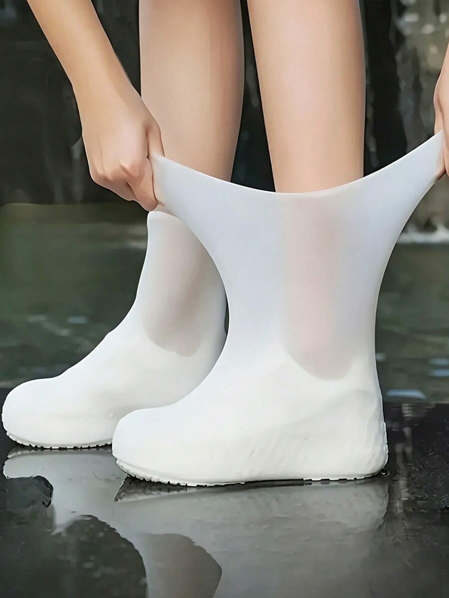 防水防滑鞋套,防水可重複使用防滑,男女通用,彈性且易於清潔 - 多色 - 查看 1