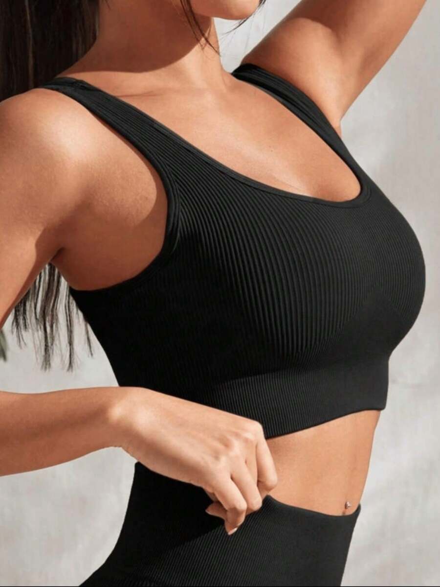 SENSUAL LINGERIE INTIMATE BOUTIQUE Set Of 2 Tank Tops, Fitness Top Style, Thick Ribbed Material With Reinforced Closure - 1 Unit, Black Color (1 Piece Included) - View 1