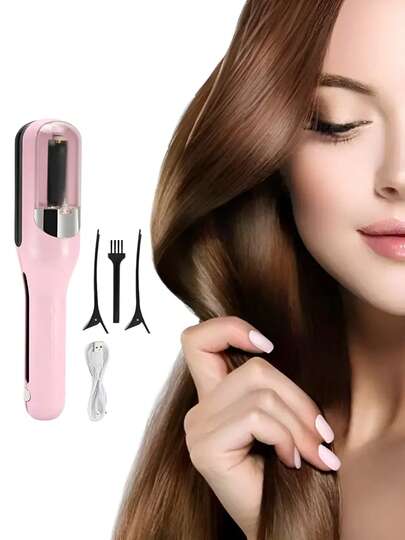 Recortadora inalámbrica original para puntas abiertas, Juego de cortadora de cabello inalámbrica de segunda generación,Recortadora para cabello seco, dañado y quebradizoSeco,herramientas de corte de cabello portátiles para el hogar, cortapelos eléctrico USB, Adecuado para recortar las puntas del cabello sin cambiar el largo del cabello, elimina el cabello dañado, tratamiento de cuidado del cabello