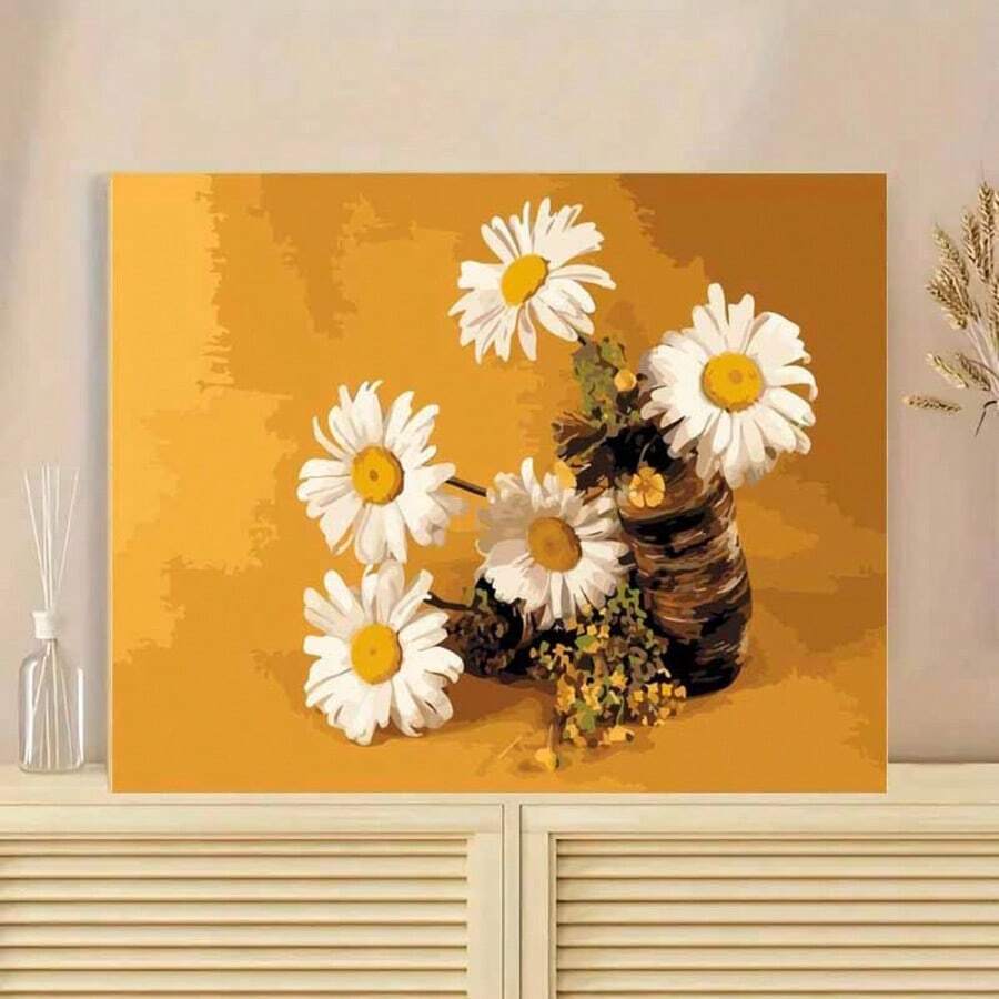 24-Color Adult DIY Digital Oil Painting Kit, 40*50cm/16*20inch, Includes 1pcs Canvas, 3pcs Different Paint Brushes & 1pcs Color Chart, Ideal For Living Room, Bedroom, Office & Home Wall Decoration, Perfect Gift For Valentine's Day, Birthday, Mother's Day, Christmas & All Holidays, Professional Adult Art Usage (Unframed) - Multicolor - View 1