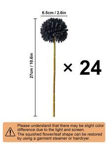 8/16pcs Artificial Chrysanthemum, Dandelion, Hydrangea Flower Bouquet, Suitable As Gift For Friends, Brides, Wedding Decoration, Home, Office, Cafe, Party - Black - View 15