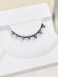 1 Cặp mi giả đính đinh tán kim loại, kiểu liền mạch, trang điểm sáng tạo theo phong cách cosplay, mi siêu mảnh màu đen tự dính, có thể tái sử dụng. - Xem 9