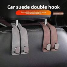 Móc treo đồ phía sau ghế xe hơi, móc treo kim loại đa chức năng giấu kín với lớp lông giả, móc treo nhỏ để đồ phía sau ghế xe hơi. - Móc treo đồ bằng kim loại - Xem 4