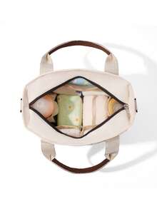 Bolsa de ombro multifuncional e moderna para fraldas, em tecido Oxford resistente à água, ideal para uso externo. - 2691 Bolsa para Mamãe - Ver 9
