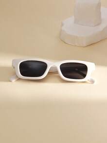 2pcs Retro Street Style Rectangular Small Frame European & American Women's Fashion Glasses, Suitable For Daily Wear, Summer Beach, Street Style, Vacation, Sports, Driving, Festivals, Beach, EDM, Street Style, Fishing, Outdoor Activities, Decorative Street Photography - 2 Black and White - View 5