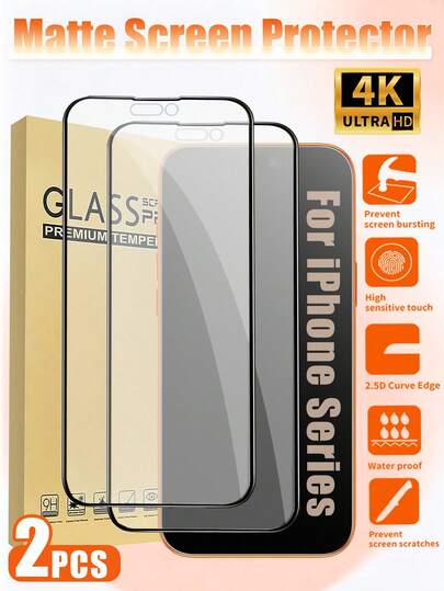 Bộ 2 miếng dán màn hình chống nhìn trộm mờ cho iPhone 17 Pro Max - Chống bám vân tay, dễ lắp đặt, chống vỡ, bảo vệ toàn màn hình, chất liệu PET, không phải kính, phù hợp với các dòng máy 17 Pro Max/17 Pro/17 Air/17E/16 Pro Max/16 Pro/16 Plus/16E/16/15/14/13/12/11, phụ kiện điện thoại, tương thích với ốp lưng, cần thiết cho việc bảo vệ riêng tư hàng ngày.
