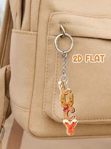 Llavero acrílico personalizado, llavero con inicial personalizada, colgante de llavero plano transparente 2D, regalo del Día de la Madre para mamá, hija, hijo, accesorio con inicial - Como se muestra - Ver 9