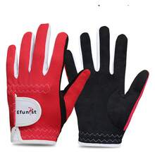 Efunist Golf Gloves, Breathable Mesh, Soft And Comfortable - 紅色L碼 - 查看 3