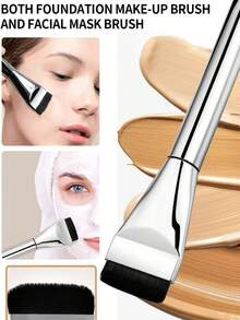 8 pièces/4 pièces/1 pièce Palette de maquillage et set de pinceaux de maquillage en acier inoxydable, conçu pour les femmes, comprend une palette de mélange, une spatule de mélange, un grattoir de fond de teint, un pinceau de fond de teint, un pinceau à paupières, un pinceau à cils avec un outil grattoir. Pour le mélange des couleurs de maquillage, le mélange de pigments professionnels. 1/2 pièce set, maquillage, abordable, décoration de la chambre, coiffeuse, voyage, chambre à coucher, accessoires de maquillage - Multicolore - Voir 4