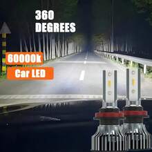 Heyword 150000lm 450W 1860 CSP chip 3000k/4300k/6000k/8000k faro LED para coche h4 h7 h1 faros LED 9005 H7 h11 luz led - 4300k - Ver 2