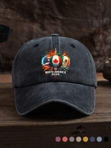 1pc Unisex Outdoor Casual Fashion Cat Print Adjustable Size Soft Baseball Cap, Suitable For Daily Wear - Washed Baseball Cap - View 10