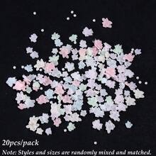 100/50/20片装3D春夏迷你花朵美甲装饰：马卡龙色系，多种尺寸花瓣搭配迷你珍珠，可爱柔美，打造春夏美甲氛围。DIY专业美甲沙龙美甲配件及用品。 - 彩色 - 查看 11
