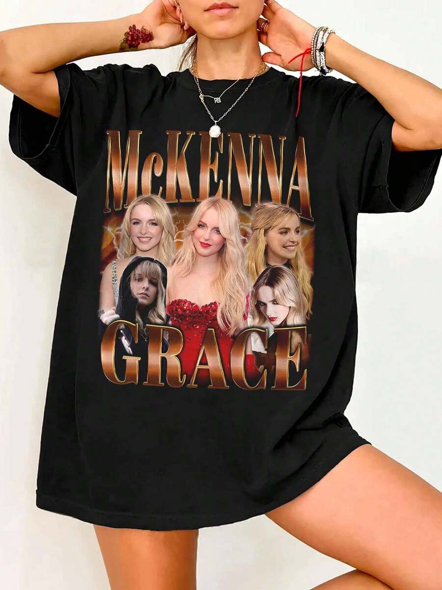 McKenna Grace Shirt - Personalized Vintage Gift For Him Or Her - Black - View 1