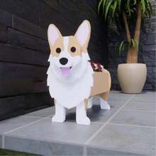 Desktop Pet Planter Stand, Pet, Dog, Flower Pot, Potted Plant, Home Decor, Yard Decor, Best Gift Choice, Corgi, Chihuahua, Mother's Day Gift, Gardening Gift - A - View 3