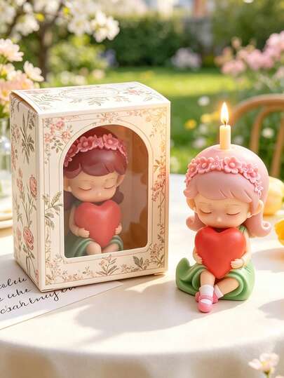 1pc Winged Angel Holding Heart Candle Mold Exquisite Craft Easy Demold For Aromatherapy Candle Gypsum Resin Home Decor Gypsum Mold Valentine's Day Wedding Anniversary