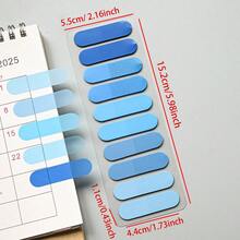200pcs/Pack Transparent PET Gradient Index Stickers, Colorful Round Tip PET Index Stickers, Retro European And American Colors, Index Stickers, Morandi Color Notes, Indicator Stickers, Classification Marking Stickers School Supplies - one-size - View 16