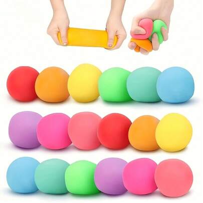 1pc/5pcs/10pcs Random Color Soft Squeeze Ball - Sensory Squeeze Ball For Anxiety Play, Multi-Color Squeezing Ball, Stress Relief Squeeze Ball, Colorful Stretchy Ball, Suitable For Autism