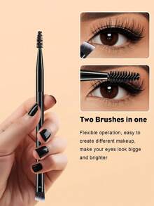 24件套化妆工具套装包含：20套化妆刷、3个三角粉扑和1个天鹅绒收纳袋 - 黑色 - 查看 5