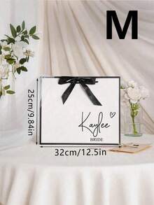 1pc Customized Wedding Gift Bag, Personalized Bridesmaid Gift Box, Bride Party Gift Bag, Customized Birthday Gift Bag, Wedding Gift Bag, Bridesmaid Gift Bag - Multicolor - View 12
