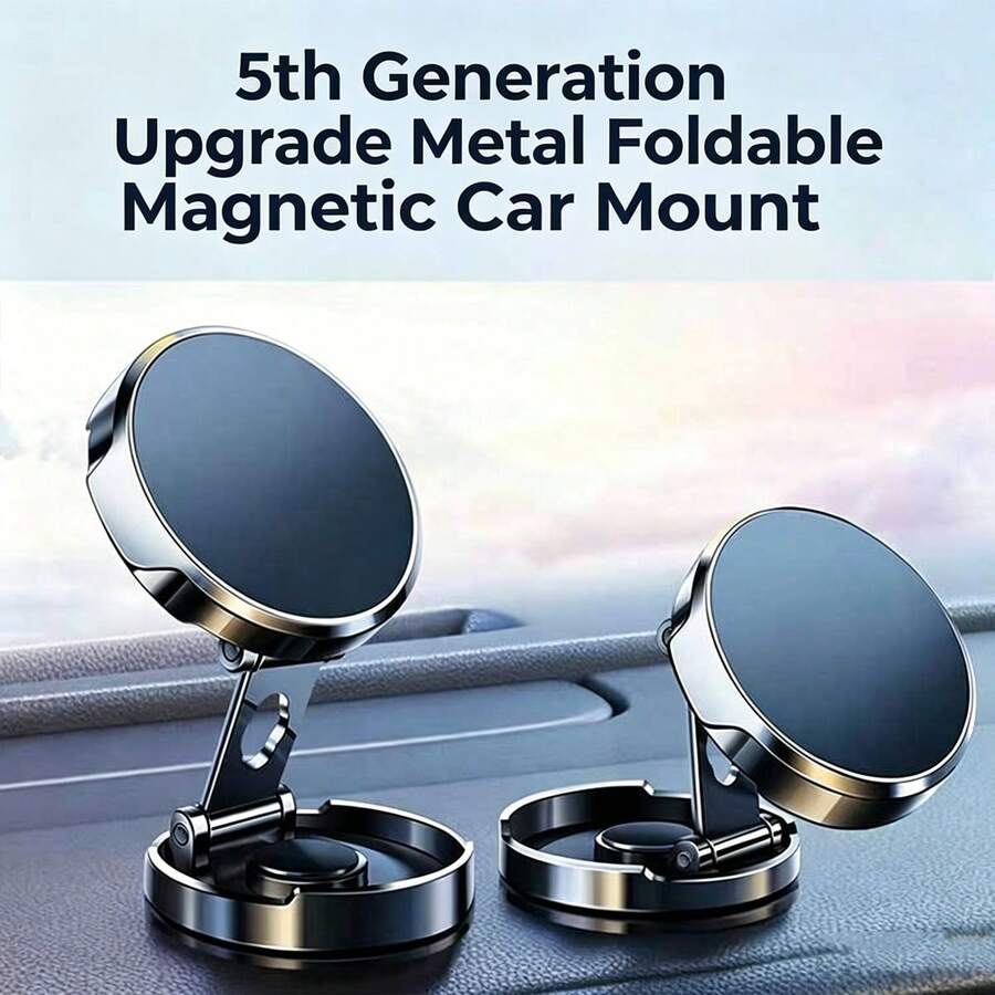 磁吸式车载手机支架，空调出风口/仪表盘安装支架，通用导航支架，可折叠懒人支架，家用及车载皆宜 - 彩色 - 查看 1