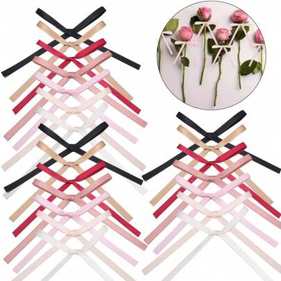 Bộ 10 chiếc nơ ruy băng dài kiểu ballet, phụ kiện tóc trang trí thủ công thanh lịch, nơ dài 10cm dùng để gói quà, đồ lót, quà tặng, nơ lớn trang trí tiệc lễ hội.