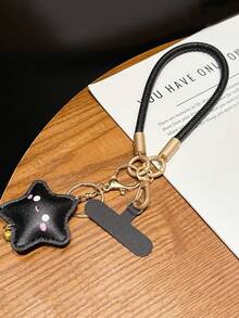 1 chiếc móc khóa đeo tay hình ngôi sao mềm mại, mặt dây chuyền hình chuông dễ thương, móc khóa chống thất lạc tiện dụng. - Nhiều màu - Xem 10