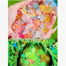 20/40/50pcs Resin Glow-In-The-Dark Small Animal Figurines, Random Colors, No Electricity Needed, Suitable For Garden, Party, Small Landscape, Pool, Dollhouse Decor And Other Festivals, Aesthetic - Multicolor - View 2