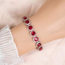 1pc 17.5cm+2.5cm Women's Fashion Bracelet, Jewelry, Minimalist | Elegant, Detachable Extension Clasp, Adjustable Length, Inlaid Colorful Zirconia, Hypoallergenic, Suitable For Women's Daily Wear | Festivals | Multiple Occasions, Great Gift For Girlfriend Or Best Friend - Bracelet - View 13