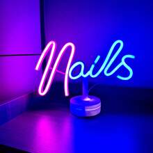 1pc Nails Neon Light Sign, USB Or Battery Powered, Nail Neon Light Sign, Fragrance-Free, Suitable For Nail Salons, Beauty Rooms, Bedrooms, Hair Salons, Indoor And Outdoor Use, Bars, Valentine's Day, Children's Day, Mother's Day, Christmas And Other Holidays Decoration, Perfect Gift For Birthday And Christmas - White - View 18