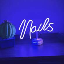 1pc Nails Neon Light Sign, USB Or Battery Powered, Nail Neon Light Sign, Fragrance-Free, Suitable For Nail Salons, Beauty Rooms, Bedrooms, Hair Salons, Indoor And Outdoor Use, Bars, Valentine's Day, Children's Day, Mother's Day, Christmas And Other Holidays Decoration, Perfect Gift For Birthday And Christmas - White - View 22