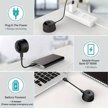 2pcs Mini Wireless Compact Security Camera, 1080P HD Smart Night Vision Camera, Indoor Surveillance Camera For Car/Office, Can Be Used As Dash Cam, Magnetic Clip Design, Real-Time View, Support TF Card Storage (TF Card Not Included), Rotatable Base, Rechargeable Recording, Motion Detection, Cycle Recording, Suitable For Home, Car, Office And Other Scenarios - Black - View 10