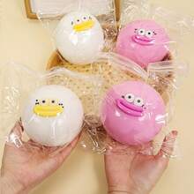 Big Eyes Sausage Mouth Slow Rising Squishy Toy, Funny Cartoon Stress Relief Fidget, Soft TPR Fluid Ball Decompression Gift(Random Color) - 彩色 - 查看 5