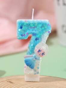 Série de bougies d'anniversaire, faveurs de fête, bougies décoratives pour gâteau d'anniversaire, bougies de célébration d'anniversaire, décorations faites à la main - Glace et neige - Voir 18