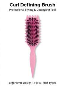 Hair brushes-EU+UK 卷发造型梳，尼龙刷毛定型梳，减少拉扯和毛躁，适用于3A-4C波浪卷发质，居家/旅行/沙龙专业造型工具。是喜爱卷发护理的家人和朋友的理想礼物，适合生日、圣诞节、情人节、母亲节、父亲节等各种场合。 - 氣墊梳 - 查看 2